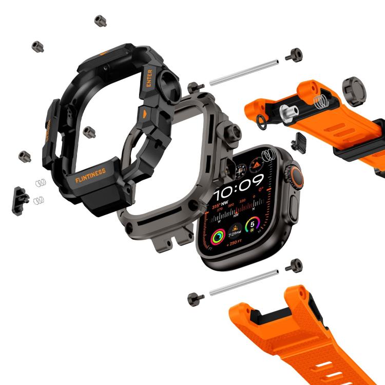 Connettore metallico, cassa, cinturino in TPU integrato, For Apple Watch Ultra3 / Ultra2 / Ultra 49mm