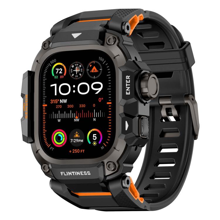 Connettore metallico, cassa, cinturino in TPU integrato, For Apple Watch Ultra3 / Ultra2 / Ultra 49mm