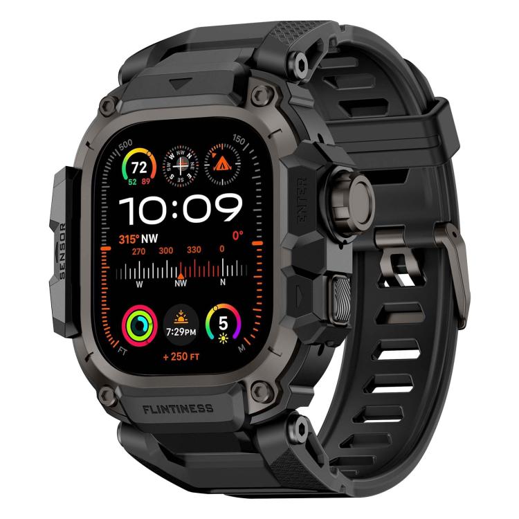Connettore metallico, cassa, cinturino in TPU integrato, For Apple Watch Ultra3 / Ultra2 / Ultra 49mm