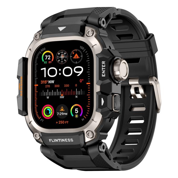 Connettore metallico, cassa, cinturino in TPU integrato, For Apple Watch Ultra3 / Ultra2 / Ultra 49mm