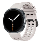 Cinturino per orologio in silicone tinta unita con fibbia a doppia fila di perni., For Galaxy Watch9/8/9 Cassic/8 Cassic