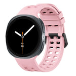 Cinturino per orologio in silicone tinta unita con fibbia a doppia fila di perni., For Galaxy Watch9/8/9 Cassic/8 Cassic