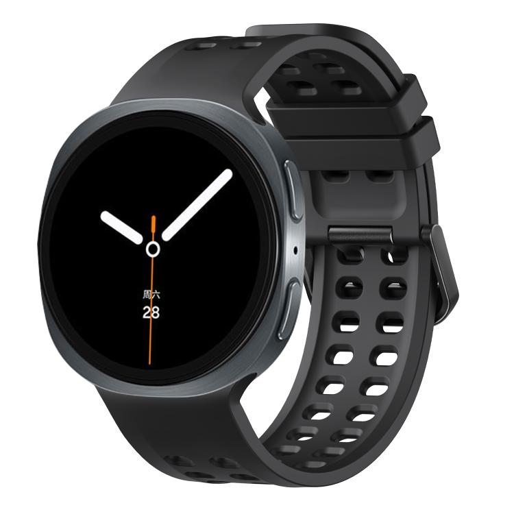 Cinturino per orologio in silicone tinta unita con fibbia a doppia fila di perni., For Galaxy Watch9/8/9 Cassic/8 Cassic