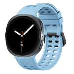 Cinturino per orologio in silicone tinta unita con fibbia a doppia fila di perni., For Galaxy Watch9/8/9 Cassic/8 Cassic