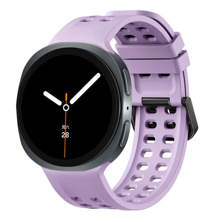 Cinturino per orologio in silicone tinta unita con fibbia a doppia fila di perni., For Galaxy Watch9/8/9 Cassic/8 Cassic