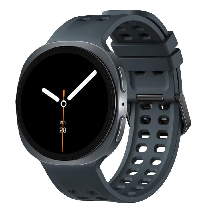 Cinturino per orologio in silicone tinta unita con fibbia a doppia fila di perni., For Galaxy Watch9/8/9 Cassic/8 Cassic