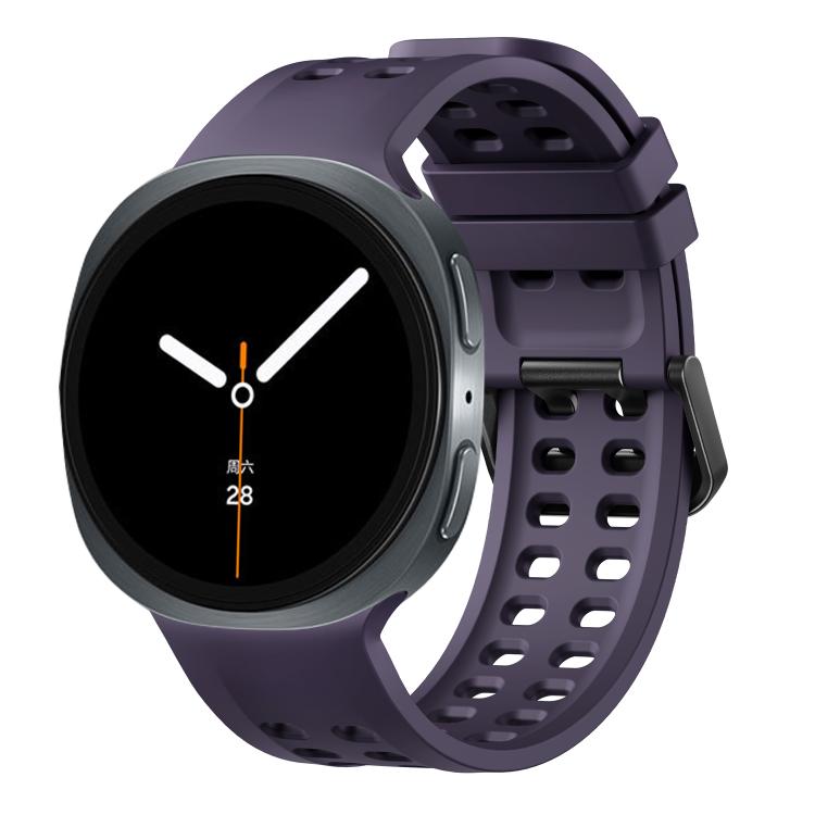 Cinturino per orologio in silicone tinta unita con fibbia a doppia fila di perni., For Galaxy Watch9/8/9 Cassic/8 Cassic