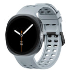 Cinturino per orologio in silicone tinta unita con fibbia a doppia fila di perni., For Galaxy Watch9/8/9 Cassic/8 Cassic