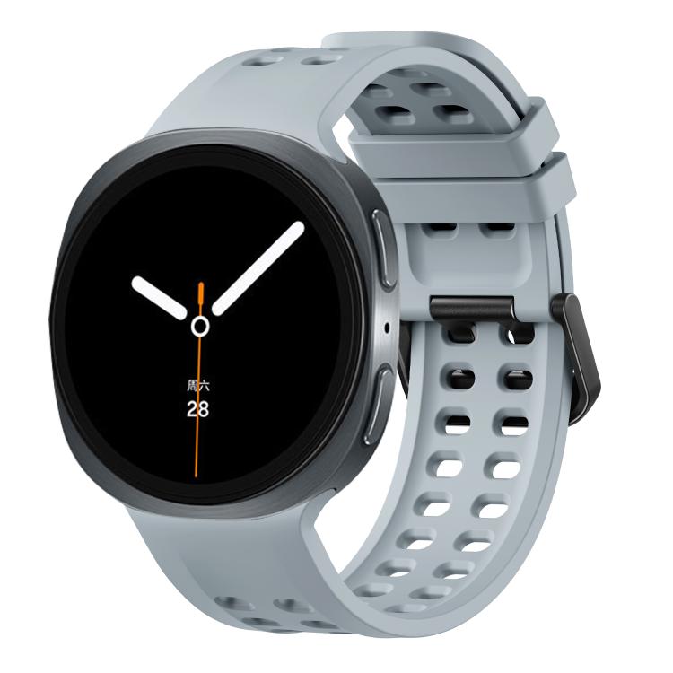 Cinturino per orologio in silicone tinta unita con fibbia a doppia fila di perni., For Galaxy Watch9/8/9 Cassic/8 Cassic