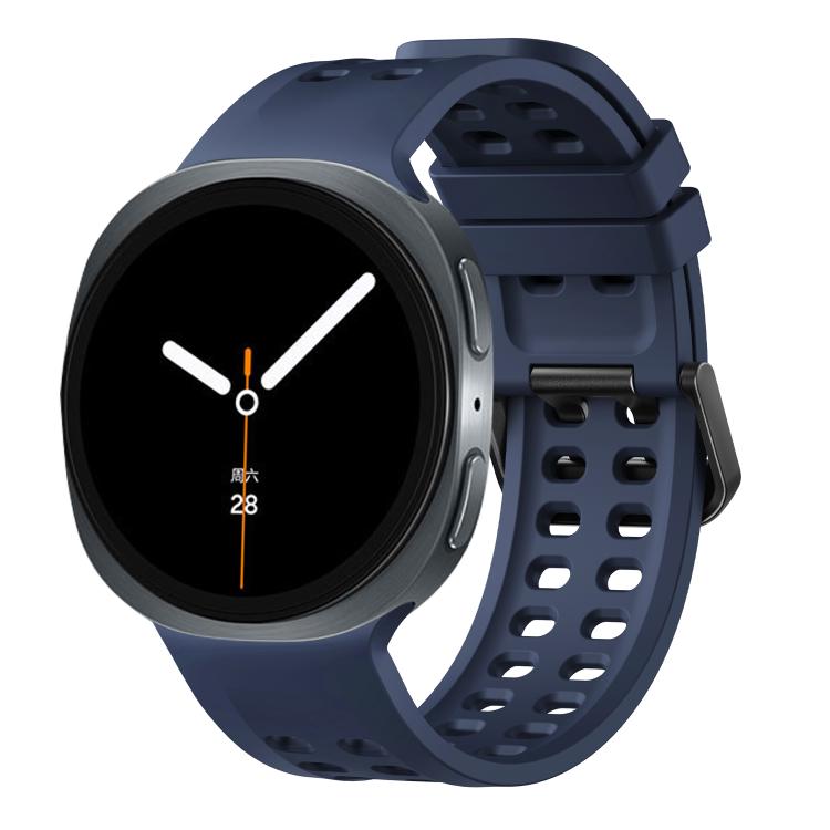 Cinturino per orologio in silicone tinta unita con fibbia a doppia fila di perni., For Galaxy Watch9/8/9 Cassic/8 Cassic