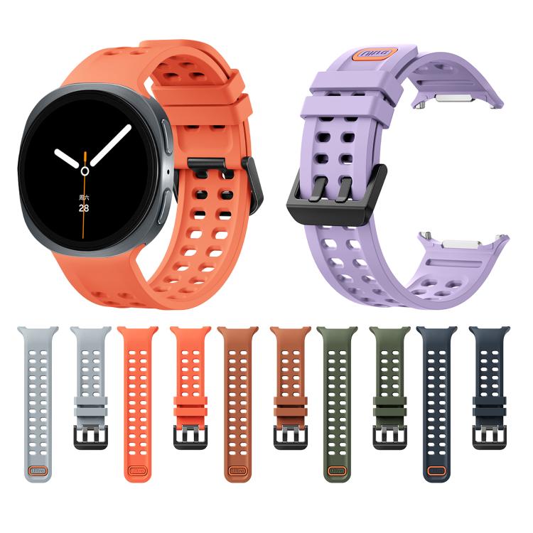 Cinturino per orologio in silicone tinta unita con fibbia a doppia fila di perni., For Galaxy Watch9/8/9 Cassic/8 Cassic
