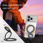 Supporto magnetico per telefono LeReach Triple Ring Power Edition con anello girevole a 360 gradi.