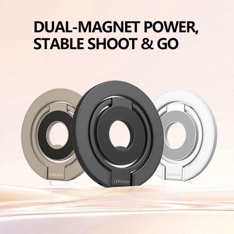 Supporto magnetico per telefono LeReach Triple Ring Power Edition con anello girevole a 360 gradi.