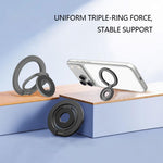 Supporto magnetico per telefono LeReach Triple Ring Power Edition con anello girevole a 360 gradi.