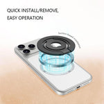 Supporto magnetico per telefono LeReach Triple Ring Power Edition con anello girevole a 360 gradi.