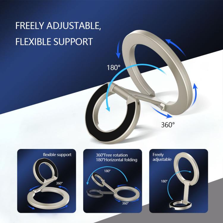 Supporto magnetico per telefono LeReach StarRing Dual Ring, stabile e multifunzionale, con rotazione a 360 gradi.