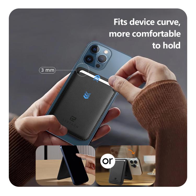 Portafoglio magnetico per cellulare LeReach Vaya Series Terra in similpelle