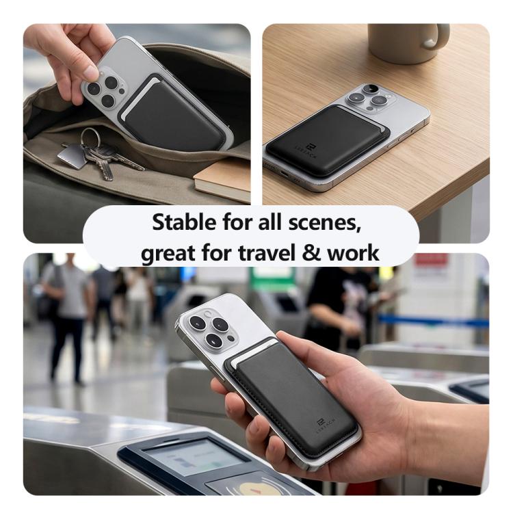 Portafoglio magnetico per cellulare LeReach Vaya Series Terra in similpelle