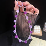 Catena di perline di cristallo fine a gradiente solido, Pink, Colorful, Purple, Orange
