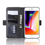 Custodia per cellulare in pelle con supporto a portafoglio per iPhone 8 Plus / 7 Plus, con portafoglio e porta carte di credito, For iPhone 8 Plus