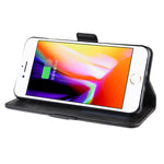 Custodia per cellulare in pelle con supporto a portafoglio per iPhone 8 Plus / 7 Plus, con portafoglio e porta carte di credito, For iPhone 8 Plus