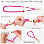 Cordino per cellulare 2 in 1 anti-smarrimento, regolabile e staccabile con clip.