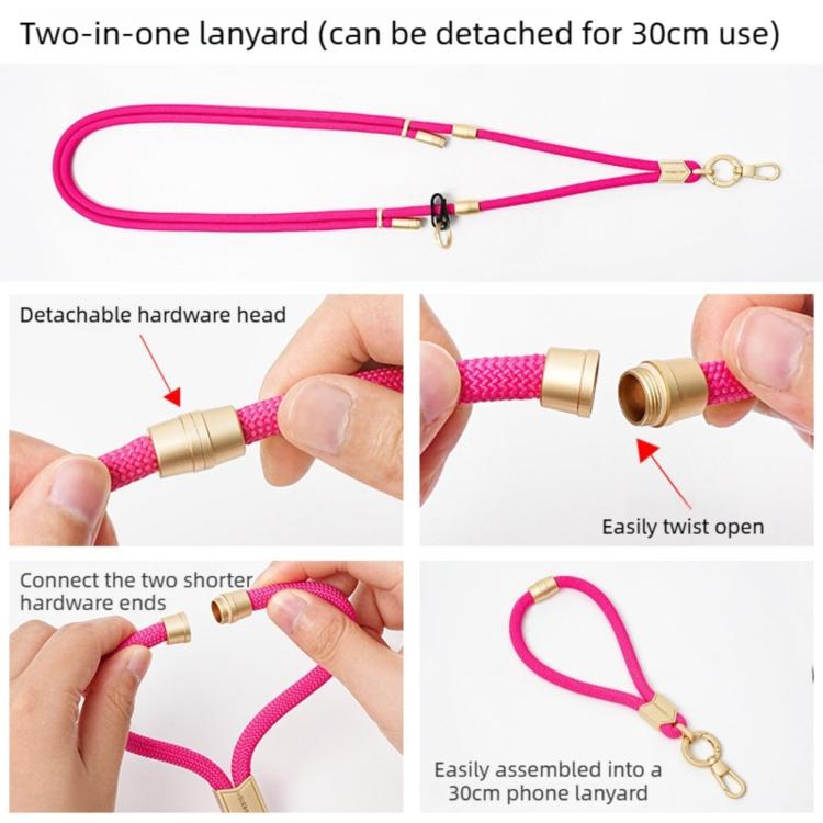 Cordino per cellulare 2 in 1 anti-smarrimento, regolabile e staccabile con clip.