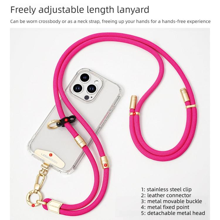 Cordino per cellulare 2 in 1 anti-smarrimento, regolabile e staccabile con clip.