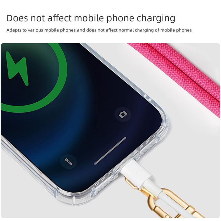 Cordino per cellulare 2 in 1 anti-smarrimento, regolabile e staccabile con clip.