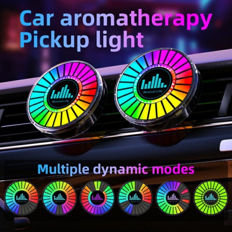 L030 Diffusore di aromi RGB per bocchette d'aria auto, con controllo vocale e luce ambientale a LED ritmica.