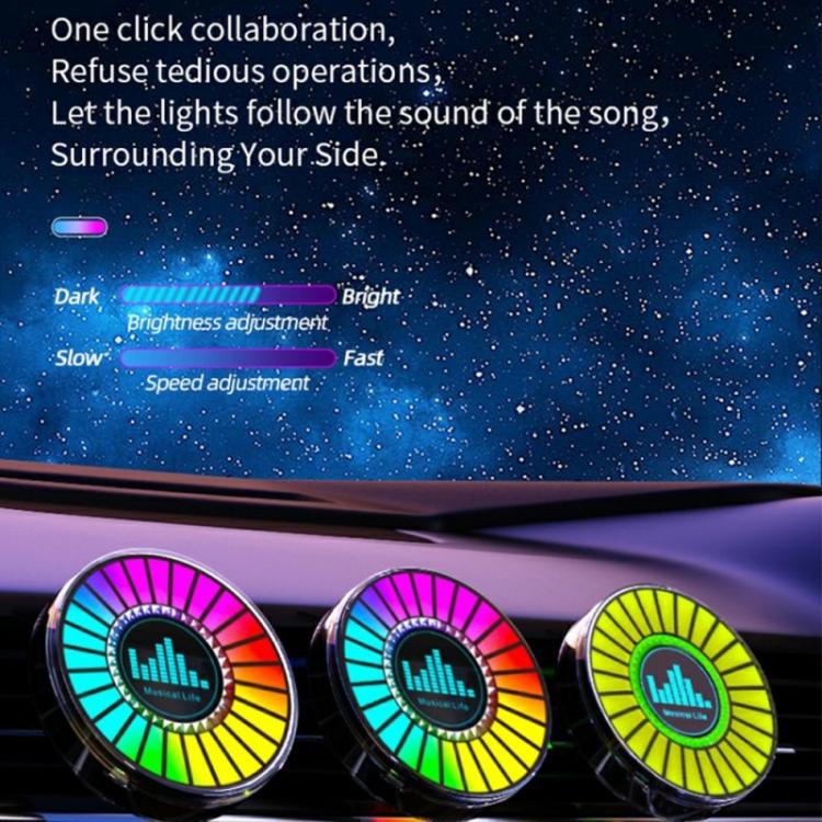 L030 Diffusore di aromi RGB per bocchette d'aria auto, con controllo vocale e luce ambientale a LED ritmica.