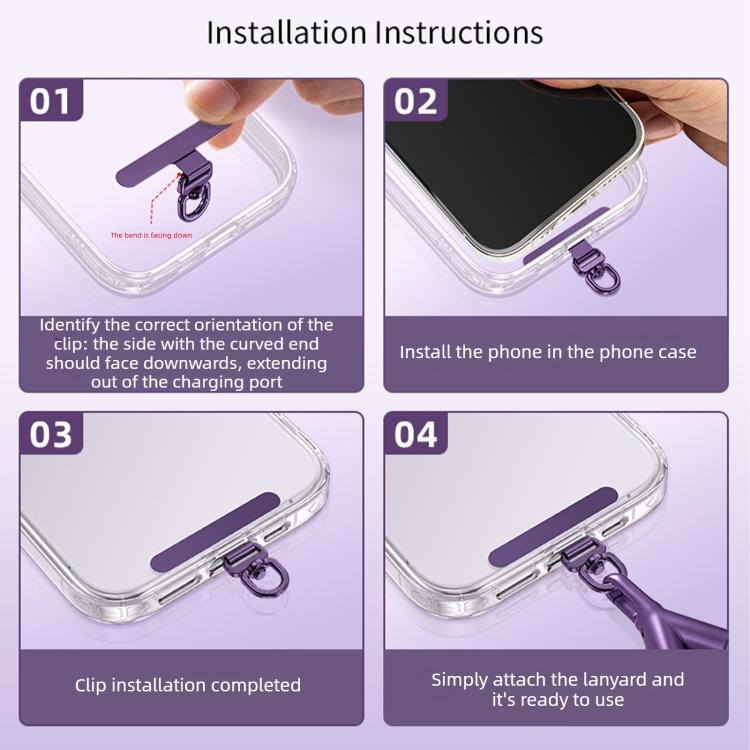 Cordino regolabile antifurto e anti-smarrimento per cellulare con scollo a V e passante in silicone., Minimalist Version, Ring Version