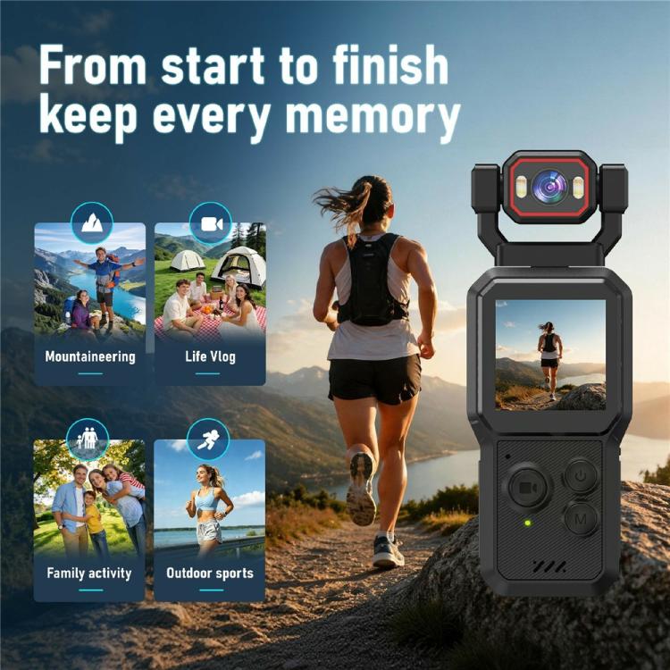 Videocamera D1 4K HD con registrazione Wi-Fi e Bluetooth, schermo HD da 1,54 pollici, portatile e maneggevole., D1