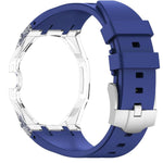 Cassa in plastica trasparente con cinturino in silicone integrato, direzione ore 3:00, For Swatch Royal Pop