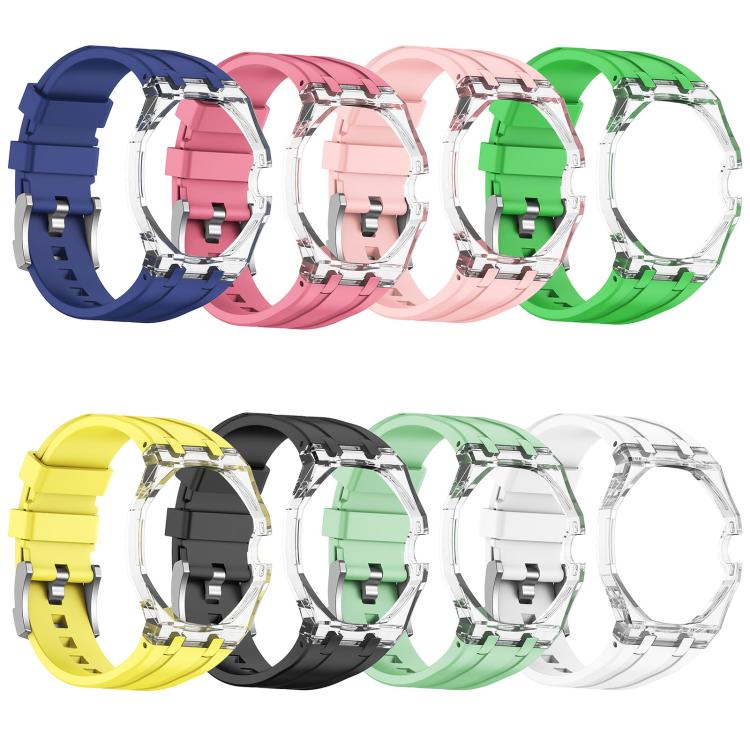 Cassa in plastica trasparente con cinturino in silicone integrato, direzione ore 3:00, For Swatch Royal Pop