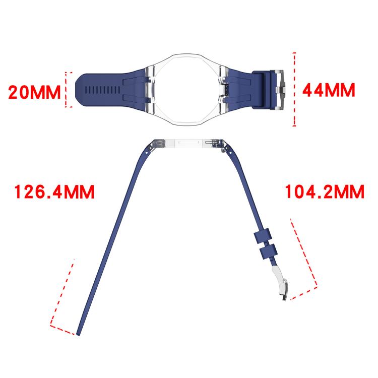 Orologio con cassa in plastica trasparente e cinturino in silicone integrato, indicazione delle dodici ore O., For Swatch Royal Pop