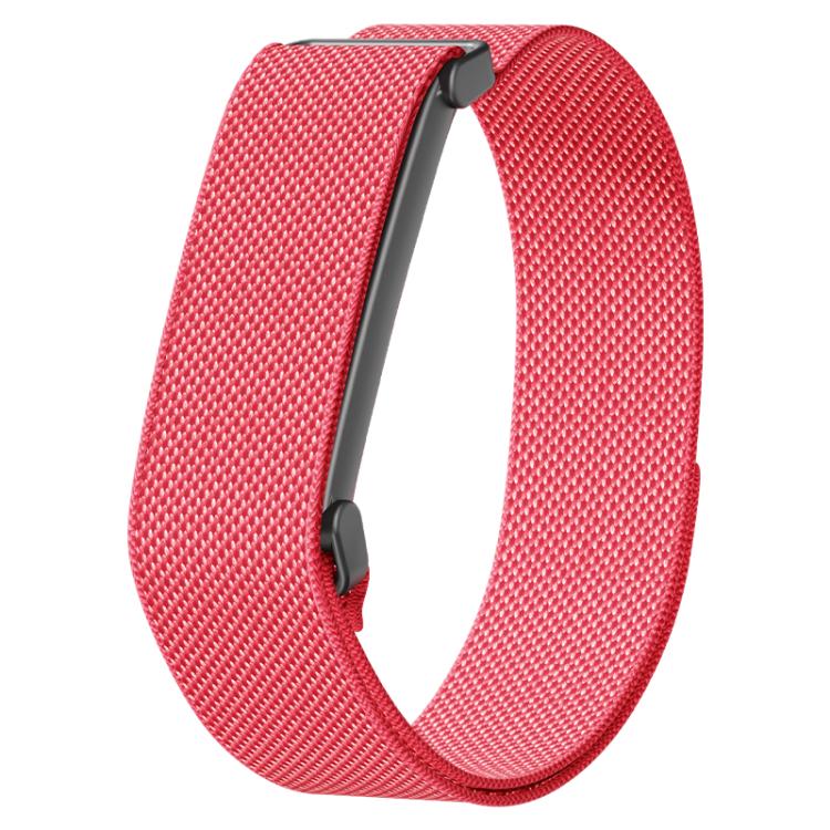 Cinturino per orologio in nylon con struttura a griglia metallica e chiusura a strappo in nylon., For Google Fitbit Air