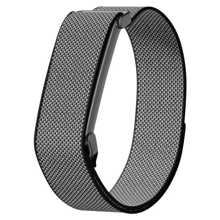 Cinturino per orologio in nylon con struttura a griglia metallica e chiusura a strappo in nylon., For Google Fitbit Air