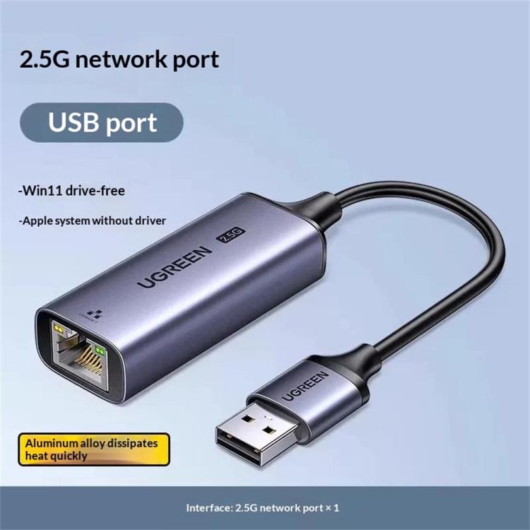 Adattatore di rete UGREEN CM648-25051 2.5G, convertitore da USB a Ethernet RJ45
