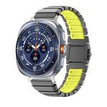 Cinturino per orologio ibrido in silicone e titanio con fibbia magnetica., For Galaxy Watch Ultra 2026-2024
