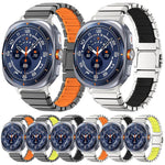 Cinturino per orologio ibrido in silicone e titanio con fibbia magnetica., For Galaxy Watch Ultra 2026-2024