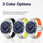 Cinturino per orologio ibrido in silicone e titanio con fibbia magnetica., For Galaxy Watch Ultra 2026-2024