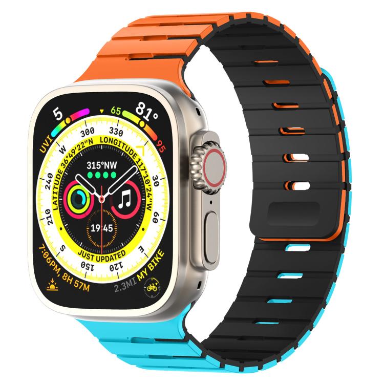 Cinturino magnetico in silicone bicolore per Apple Watch