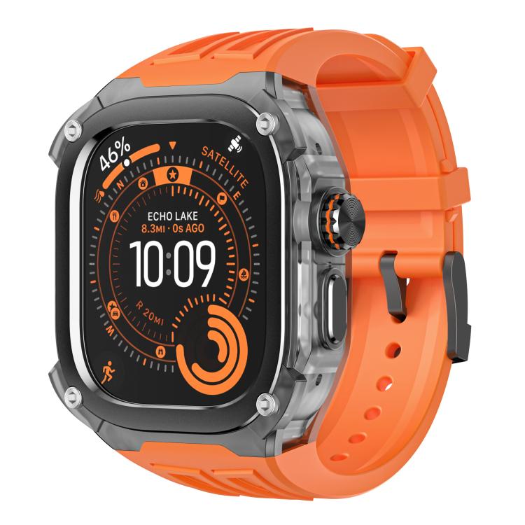 Cinturino in silicone con cornice metallo per Apple Watch Ultra 4