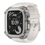 Cinturino in silicone tinta unita integrato con cornice in metallo., For Apple Watch Ultra 3 / 2 / 1 49mm