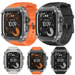 Cinturino in silicone tinta unita integrato con cornice in metallo., For Apple Watch Ultra 3 / 2 / 1 49mm