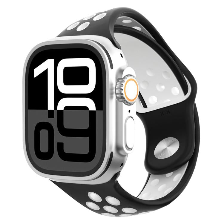 Cinturino in silicone bicolore con fibbia per Apple Watch