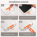 Cordino esagonale regolabile anti-smarrimento per cellulare con anello in silicone