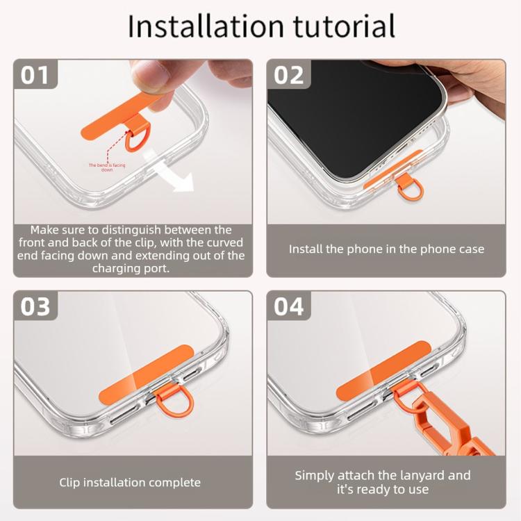 Cordino esagonale regolabile anti-smarrimento per cellulare con anello in silicone