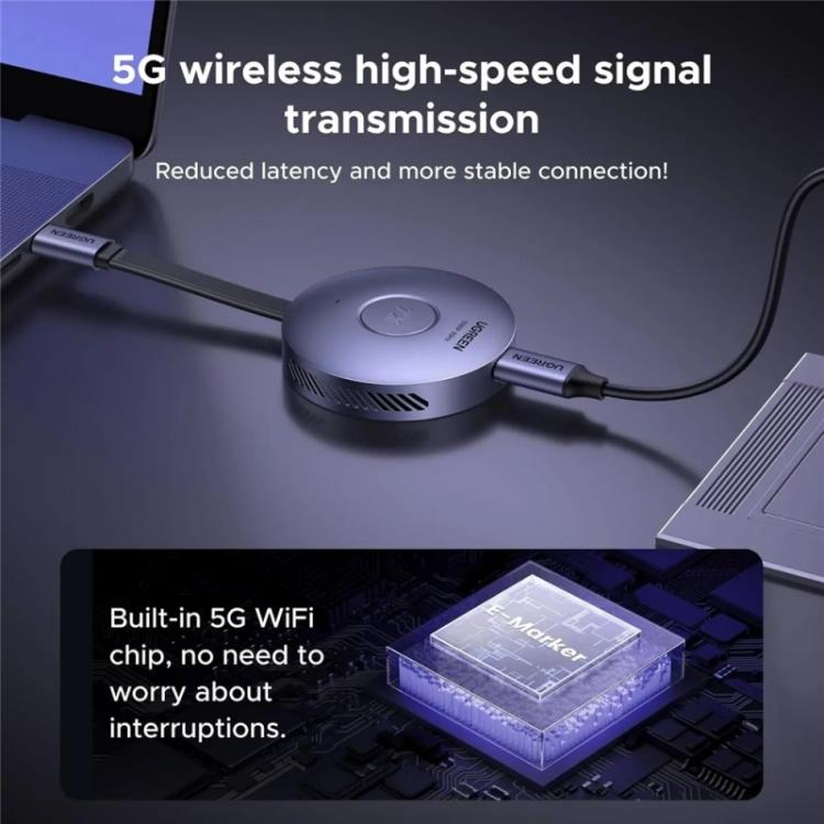 Kit trasmettitore e ricevitore wireless magnetico UGREEN S309-75500 HD 1080P / 60Hz 5.8G